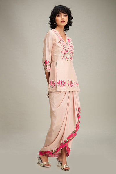 Sougat Paul Floral Applique Co-Ord Setindian designer wear online shopping melange singapore