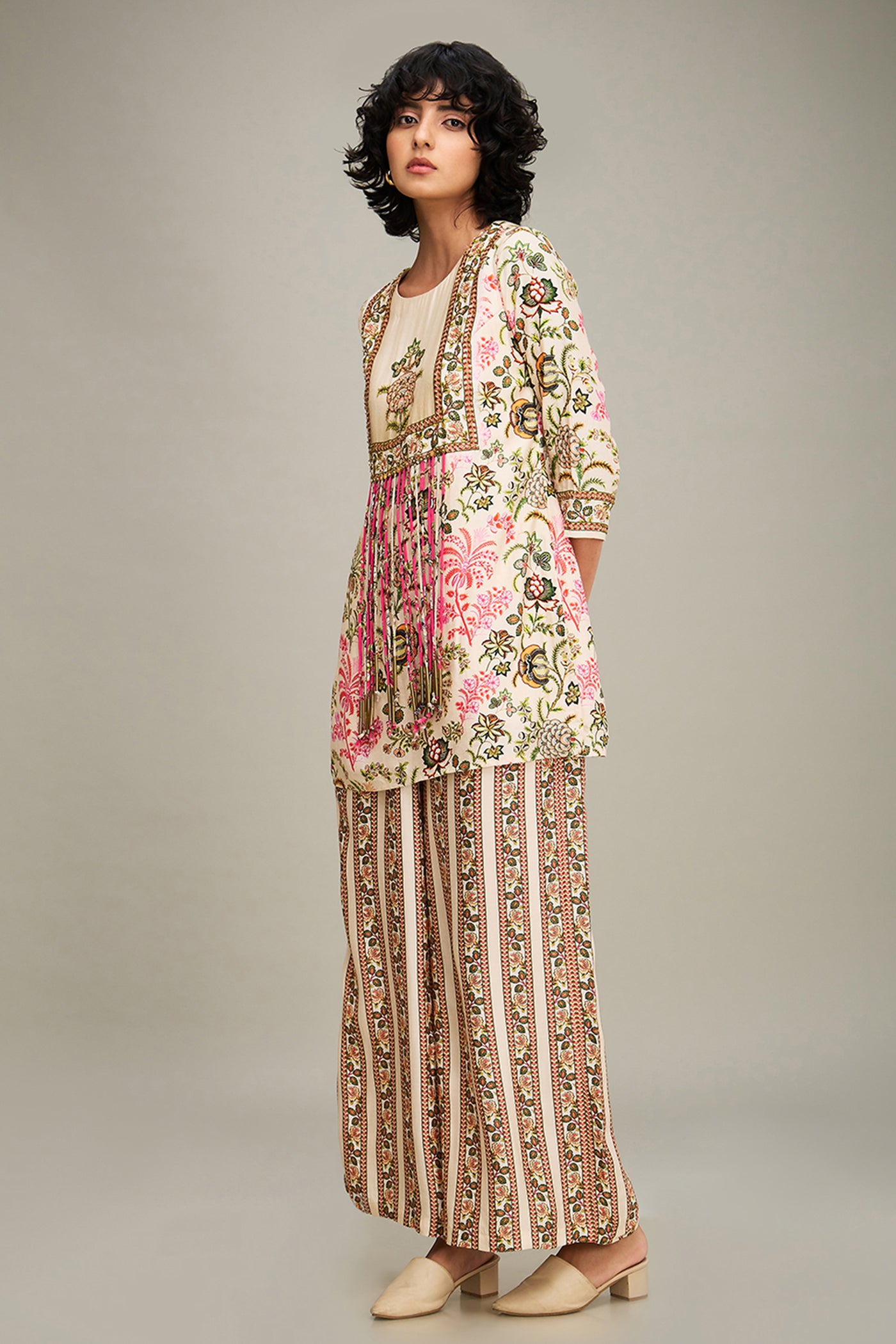 Sougat Paul Mehr Embellished Kurta Set indian designer wear online shopping melange singapore