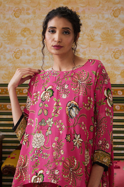 Sougat Paul Mehr Embroidered Asymmetric Co-Ord Set indian designer wear online shopping melange singapore