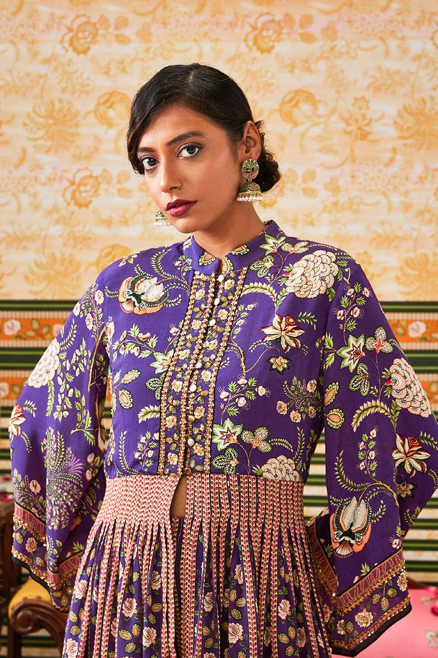 Sougat Paul Mehr Embroidered Kurta Set indian designer wear online shopping melange singapore