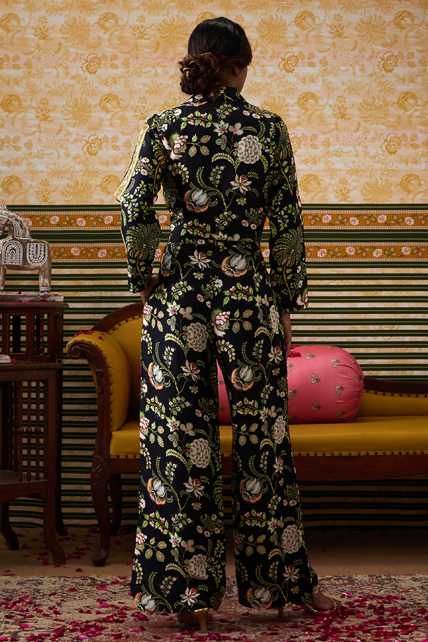 Sougat Paul Mehr Printed Co-Ord Set indian designer wear online shopping melange singapore