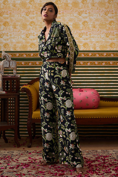 Sougat Paul Mehr Printed Co-Ord Set indian designer wear online shopping melange singapore