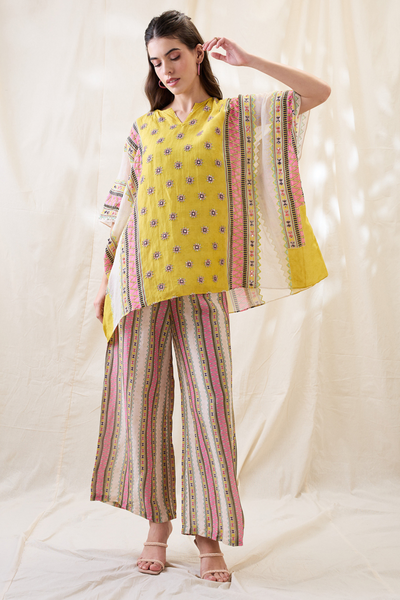 Sougat Paul Nooma Printed Kimono Co-ord Set Indian designer wear online shopping melange singapore