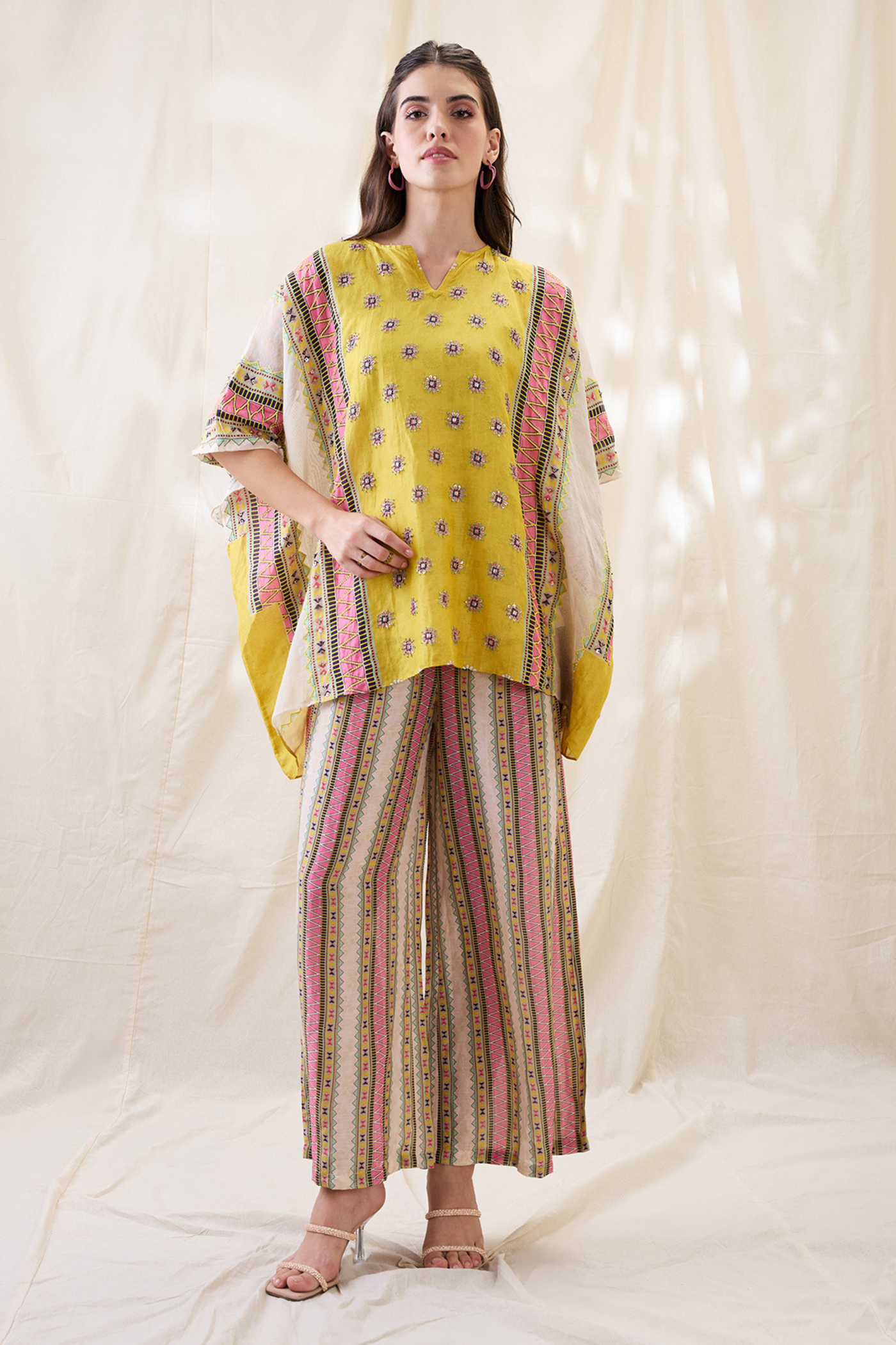Sougat Paul Nooma Printed Kimono Co-ord Set Indian designer wear online shopping melange singapore