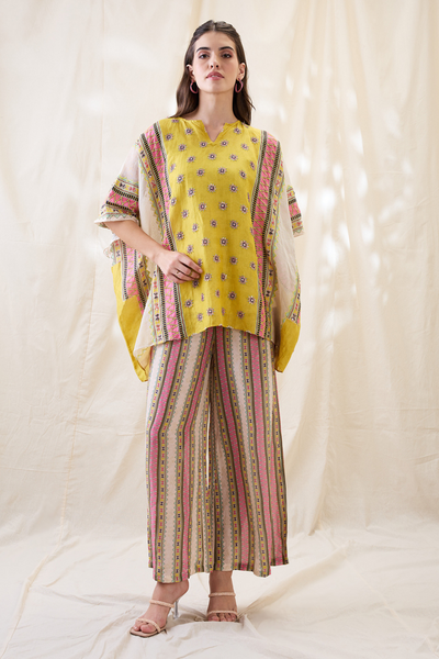 Sougat Paul Nooma Printed Kimono Co-ord Set Indian designer wear online shopping melange singapore