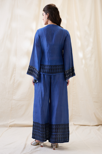 Sougat Paul Noorani Embellished Angarkha Set Indian designer wear online shopping melange singapore