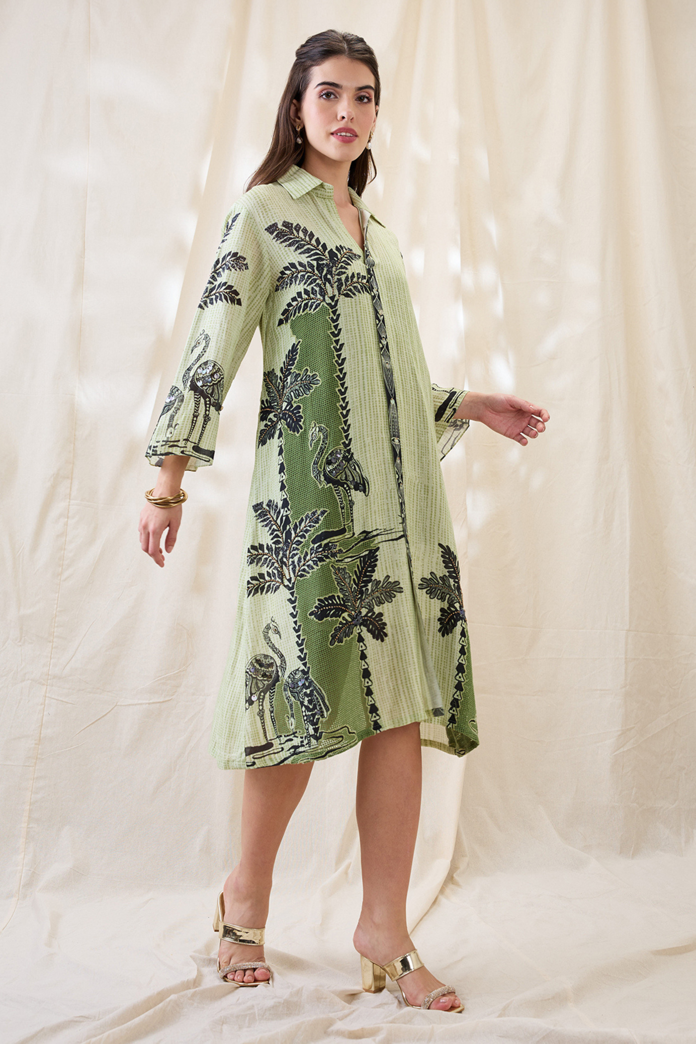 Sougat Paul Noorani Embellished Boxy Dress Indian designer wear online shopping melange singapore