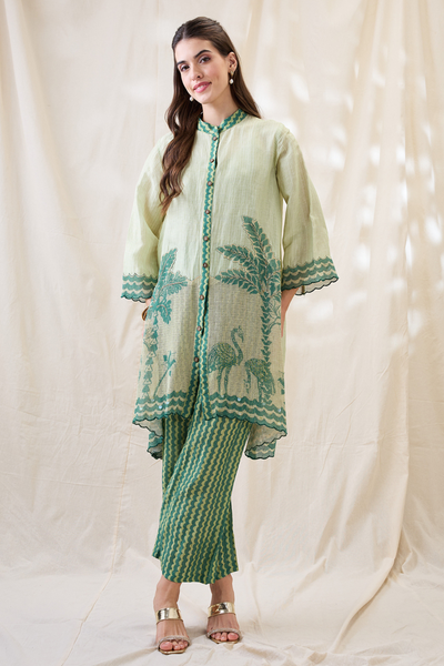 Sougat Paul Noorani Embellished Kurta Set Indian designer wear online shopping melange singapore