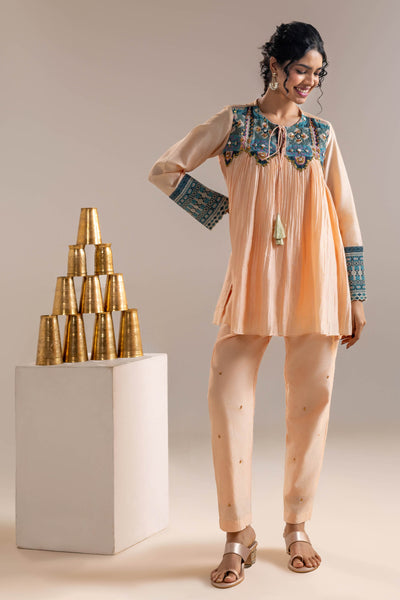 Sougat Paul Orani Appliqued Co-ord Set indian designer wear online shopping melange singapore
