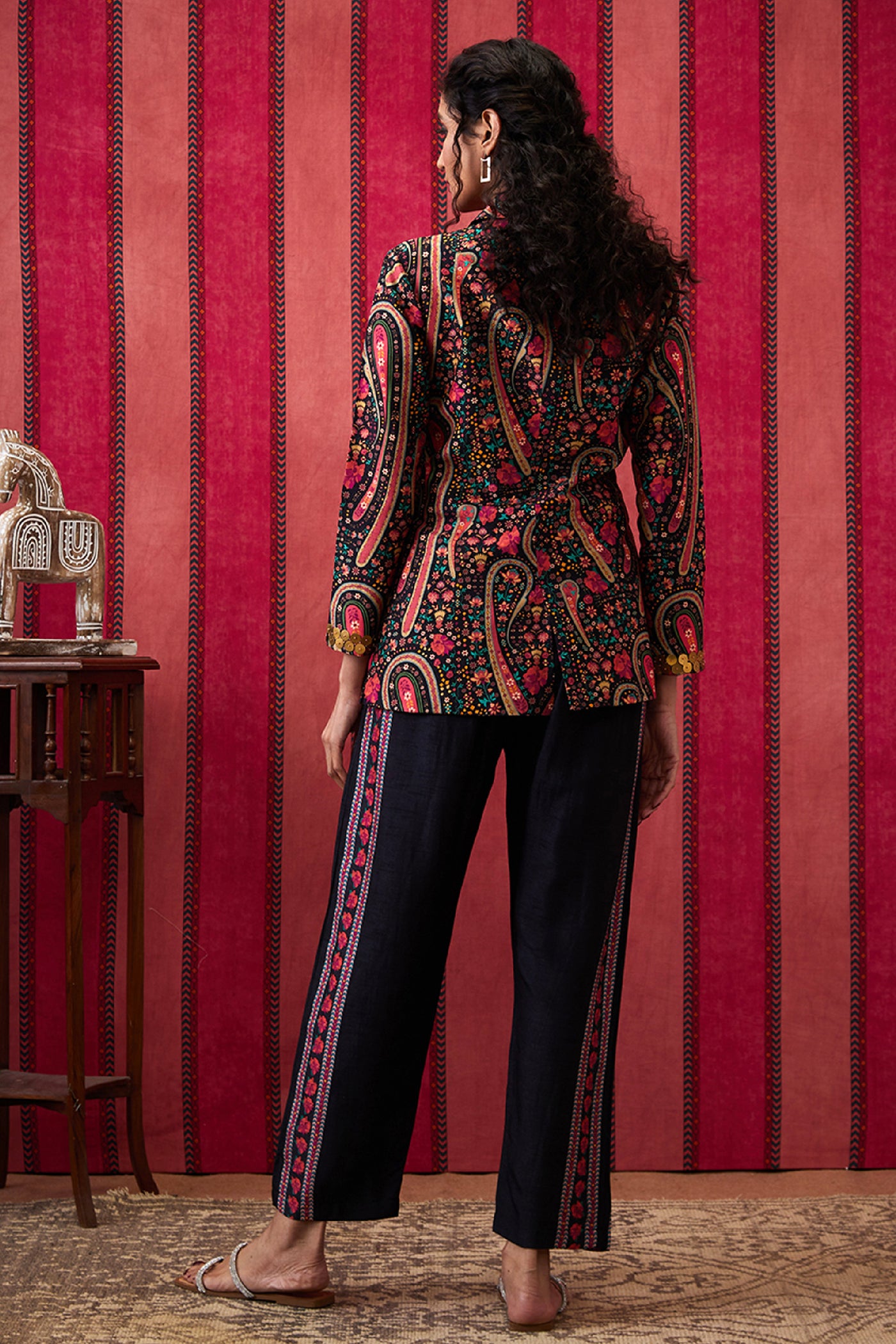 Sougat Paul Qala Embellished Blazer Co-ord Set indian designer wear online shopping melange singapore