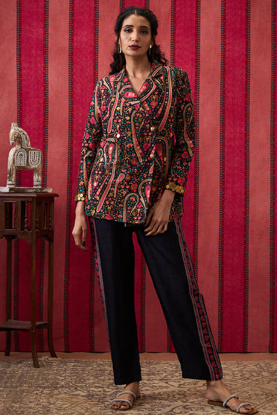 Sougat Paul Qala Embellished Blazer Co-ord Set indian designer wear online shopping melange singapore