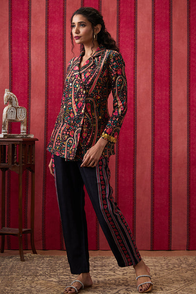 Sougat Paul Qala Embellished Blazer Co-ord Set indian designer wear online shopping melange singapore