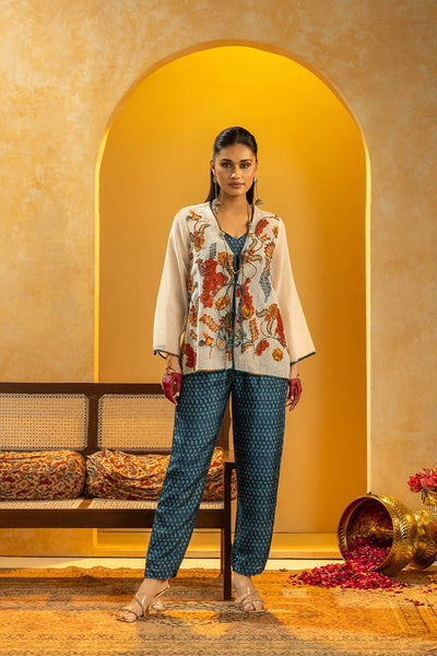 Sougat Paul Rangtara Appliqued Co-ord Set indian designer wear online shopping melange singapore