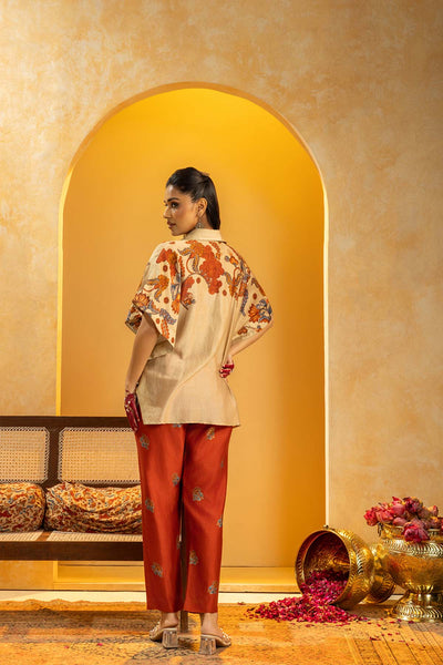 Sougat Paul Rangtara Embellished  Co-ord Set indian designer wear online shopping melange singapore 