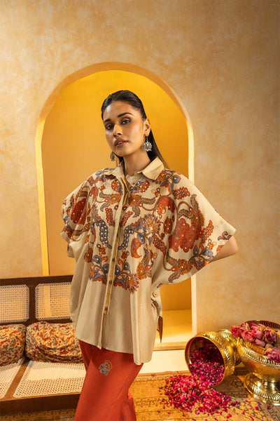 Sougat Paul Rangtara Embellished  Co-ord Set indian designer wear online shopping melange singapore 
