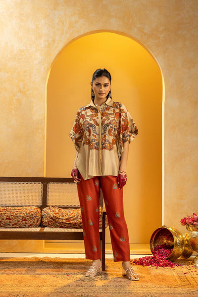 Sougat Paul Rangtara Embellished  Co-ord Set indian designer wear online shopping melange singapore 