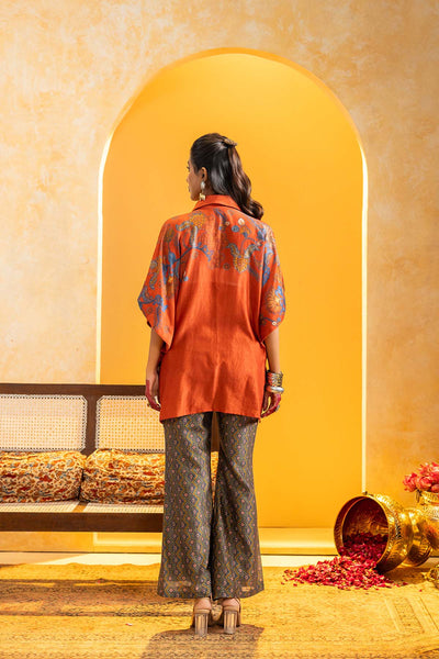 Sougat Paul Rangtara Embellished Co-ord Set Multi indian designer wear online shopping melange singapore 