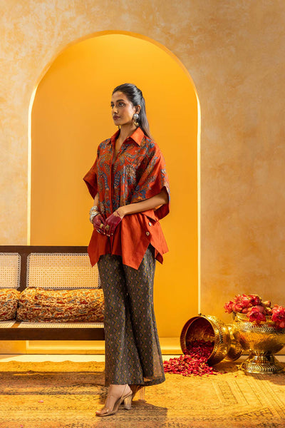 Sougat Paul Rangtara Embellished Co-ord Set Multi indian designer wear online shopping melange singapore 