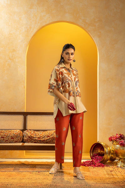 Sougat Paul Rangtara Embellished  Co-ord Set indian designer wear online shopping melange singapore 