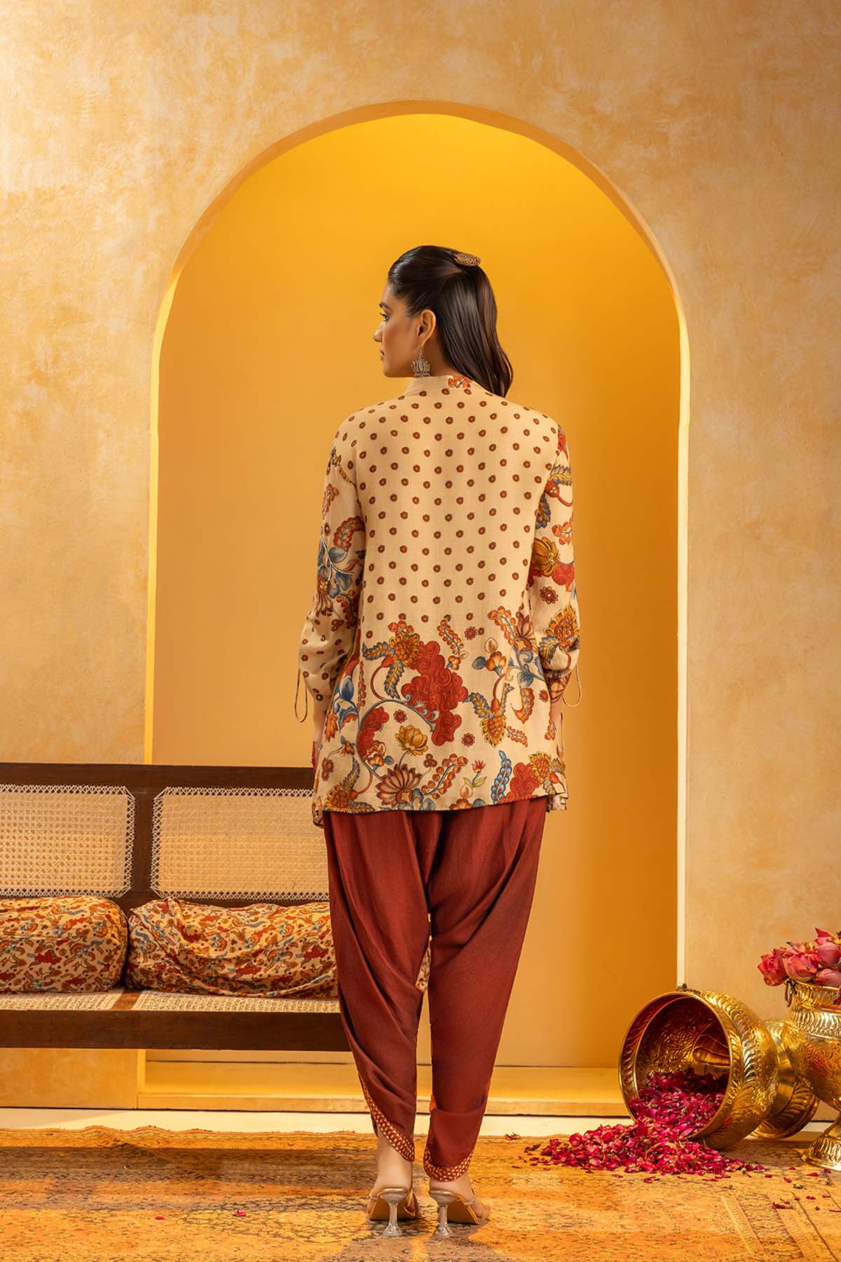 Sougat Paul Rangtara Embellished Dhoti Set indian designer wear online shopping melange singapore