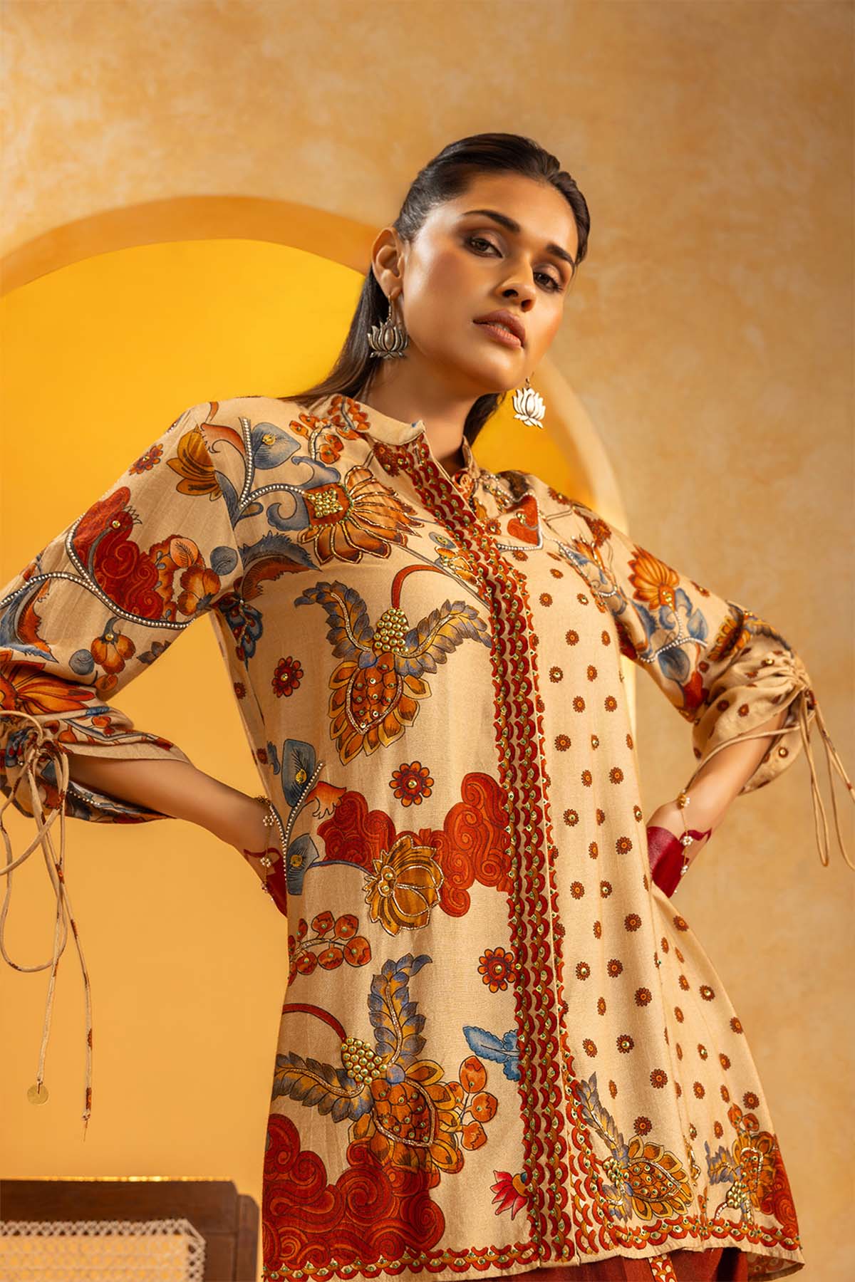 Sougat Paul Rangtara Embellished Dhoti Set indian designer wear online shopping melange singapore