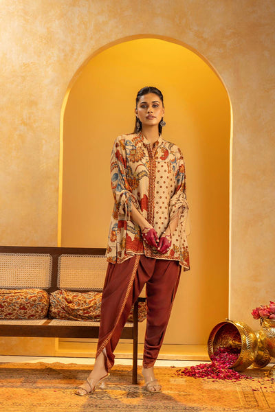 Sougat Paul Rangtara Embellished Dhoti Set indian designer wear online shopping melange singapore