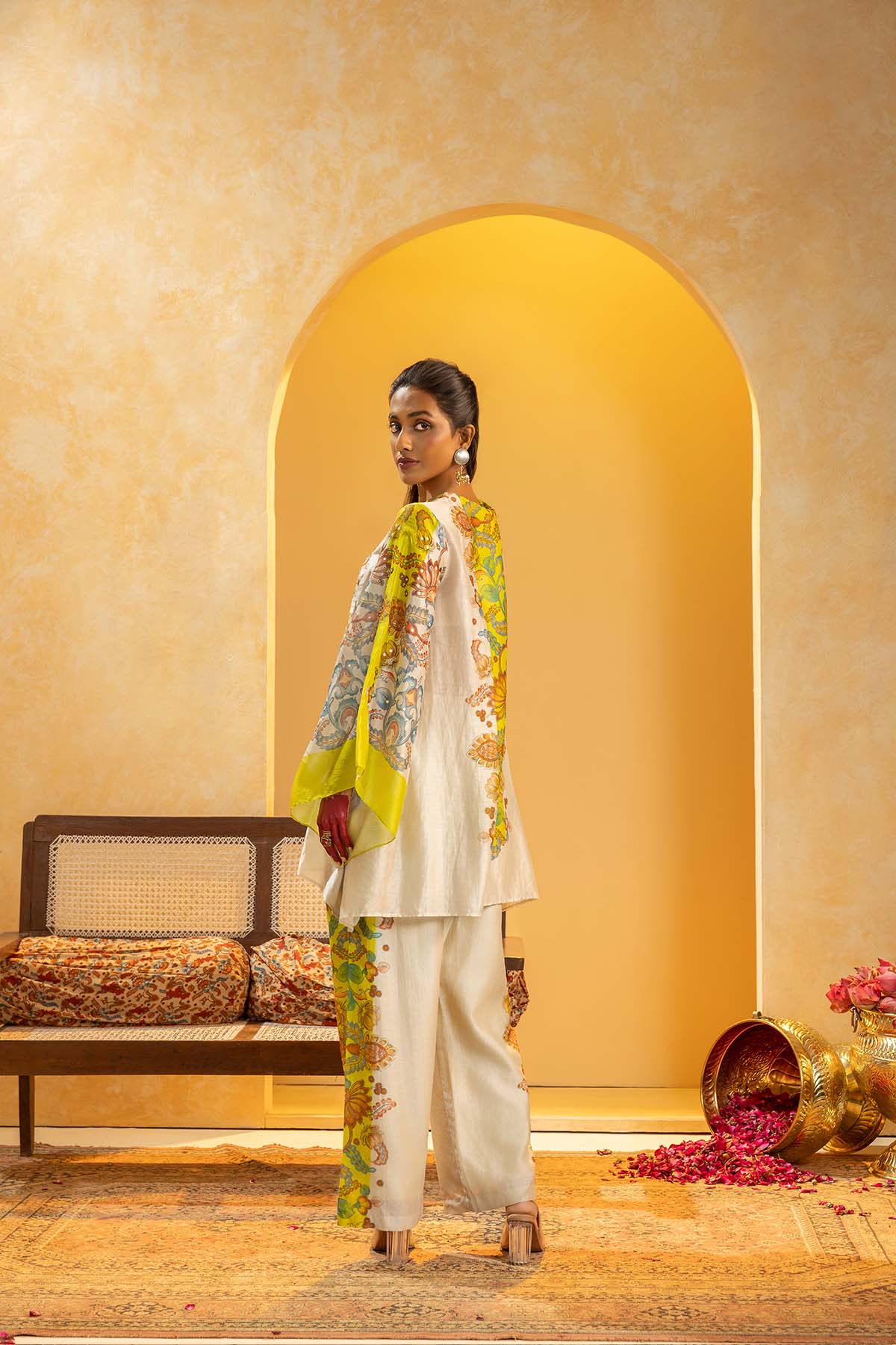 Sougat Paul Rangtara Embellished Kurta Set indian designer wear online shopping melange singapore 