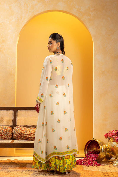 Sougat Paul Rangtara Embellished Pant Set With Jacket indian designer wear online shopping melange singapore 
