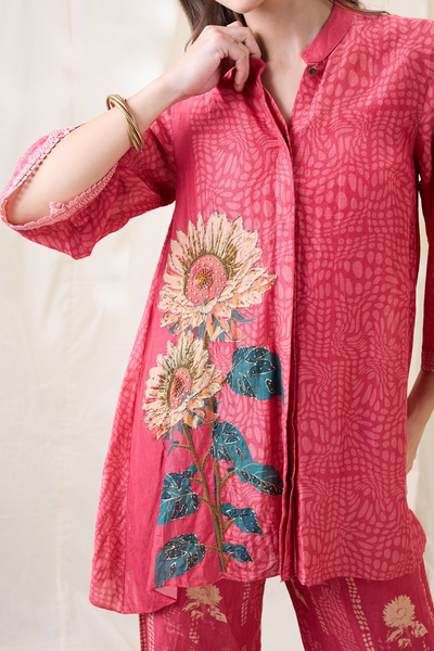 Sougat Paul Ravya Embroidered Co-ord Set Indian designer wear online shopping melange singapore