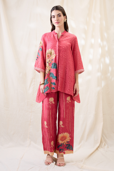 Sougat Paul Ravya Embroidered Co-ord Set Indian designer wear online shopping melange singapore