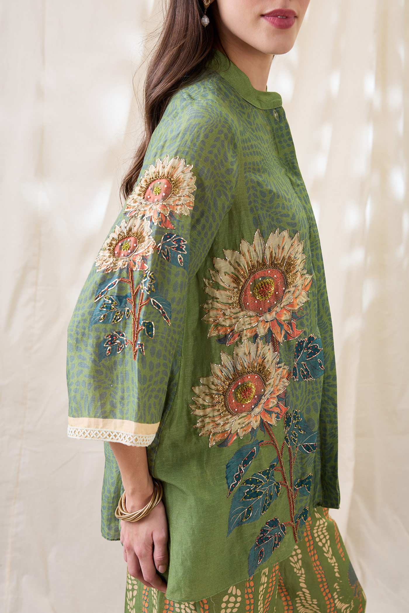 Sougat Paul Ravya Embroidered Co-ord Set Indian designer wear online shopping melange singapore