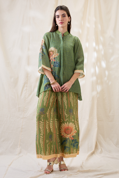 Sougat Paul Ravya Embroidered Co-ord Set Indian designer wear online shopping melange singapore