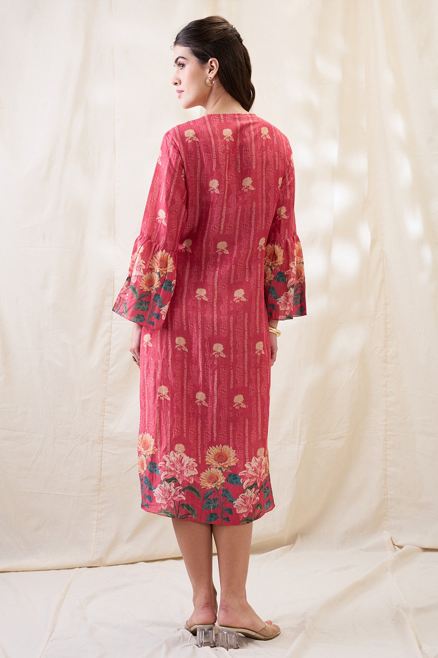 Sougat Paul Ravya Front Overlapped Dress indian designer wear online shopping melange singapore 
