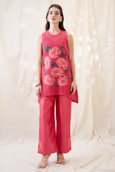 Sougat Paul Ravya Ravya Appliqued Co-ord Set Indian designer wear online shopping melange singapore