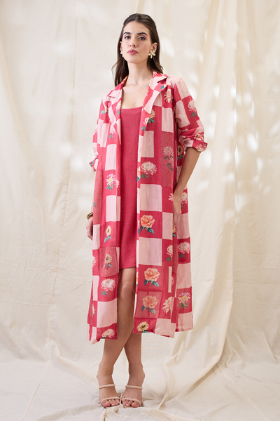 Sougat Paul Ravya Dress With Embellished Jacket Indian designer wear online shopping melange singapore
