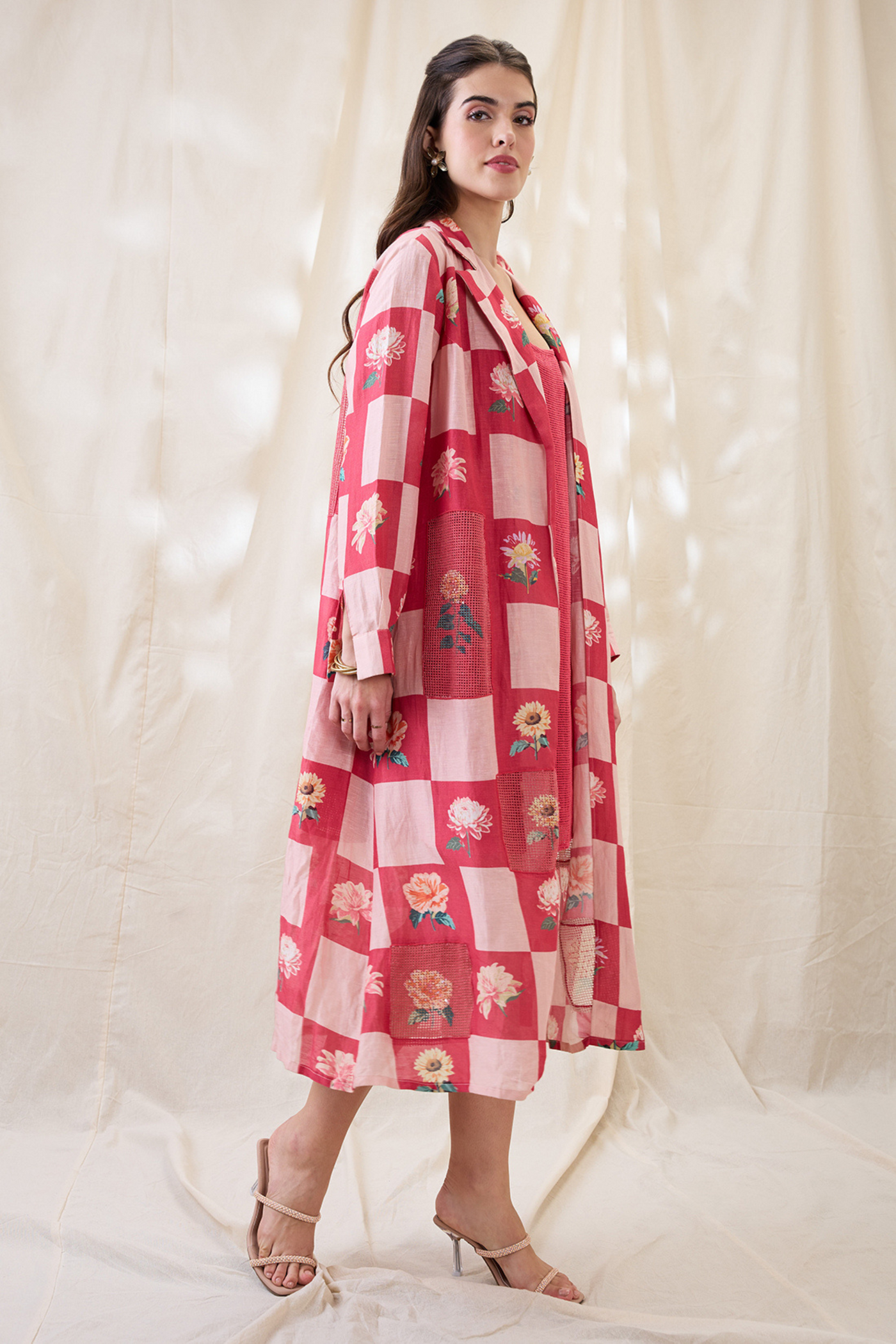 Sougat Paul Ravya Dress With Embellished Jacket Indian designer wear online shopping melange singapore
