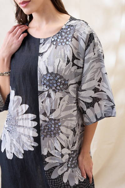 Sougat Paul Ravya Embellished Boxy Dress Indian designer wear online shopping melange singapore