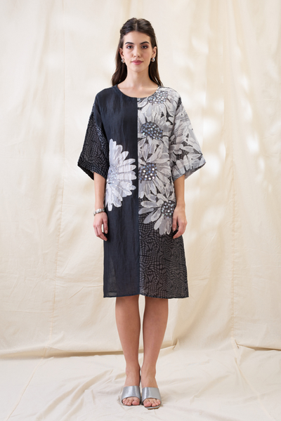 Sougat Paul Ravya Embellished Boxy Dress Indian designer wear online shopping melange singapore