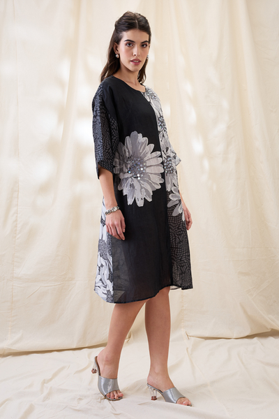 Sougat Paul Ravya Embellished Boxy Dress Indian designer wear online shopping melange singapore