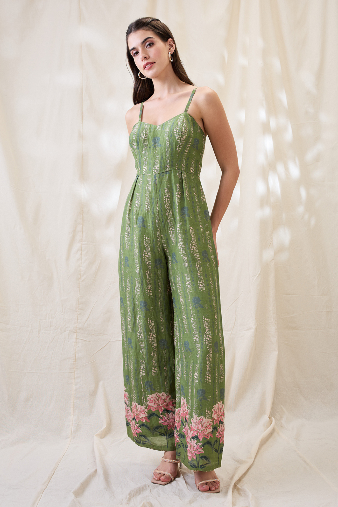 Sougat Paul Ravya Embroidered Jumpsuit Set Indian designer wear online shopping melange singapore