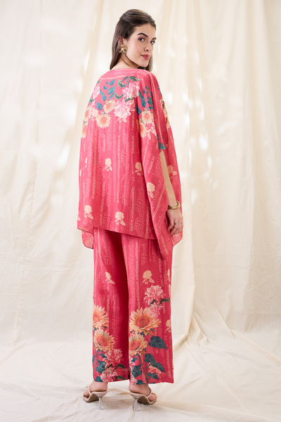 Sougat Paul Ravya Embroidered Kimono Co-ord Set Indian designer wear online shopping melange singapore