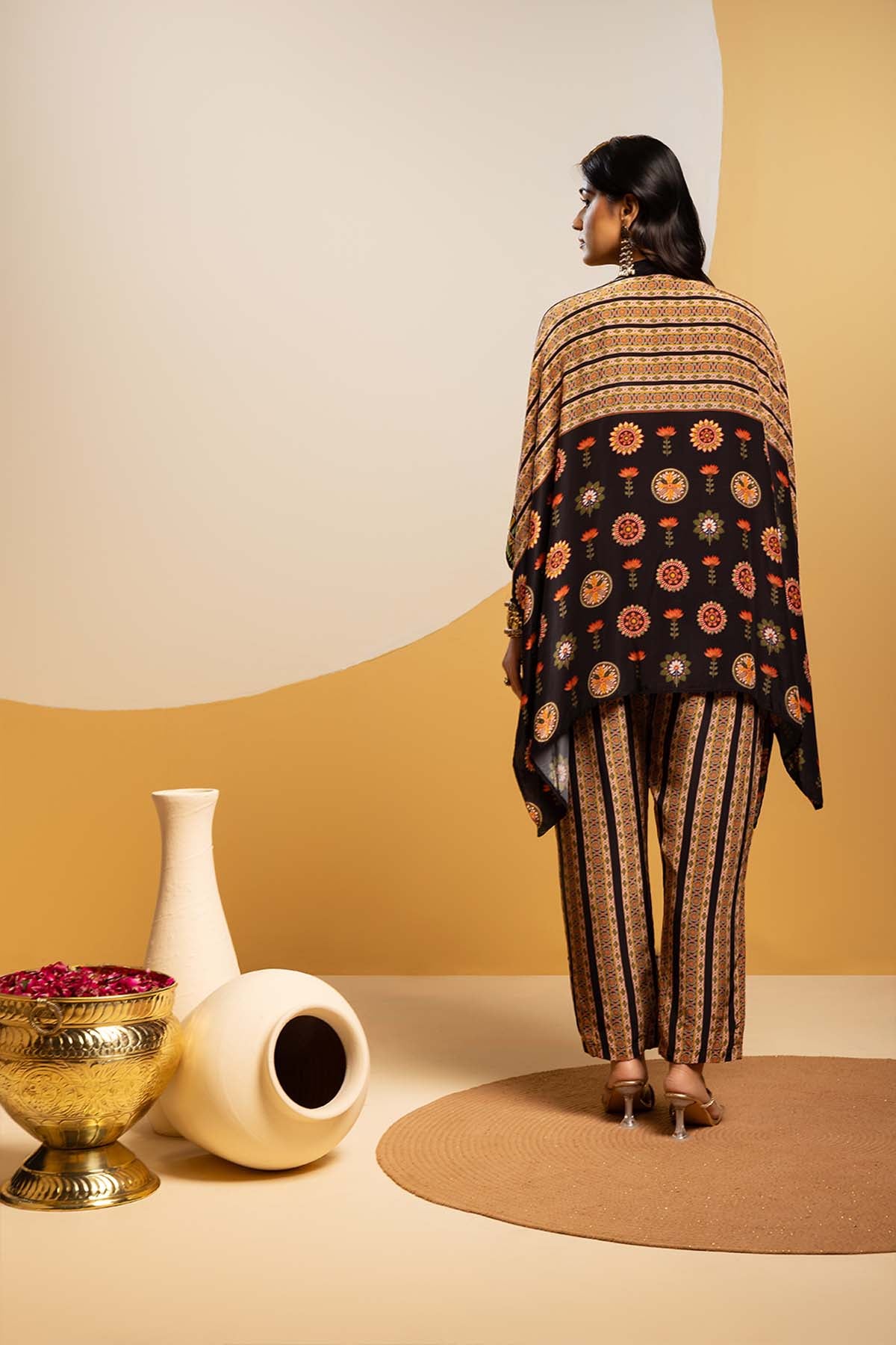 Sougat Paul Taarani Embellished Kimono Kurta Set indian designer wear online shopping melange singapore 