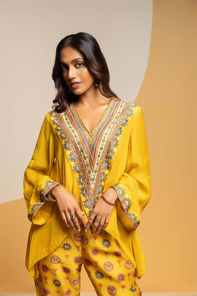 Sougat Paul Taarani Embellished V-neck Co-ord  Set indian designer wear online shopping melange singapore 