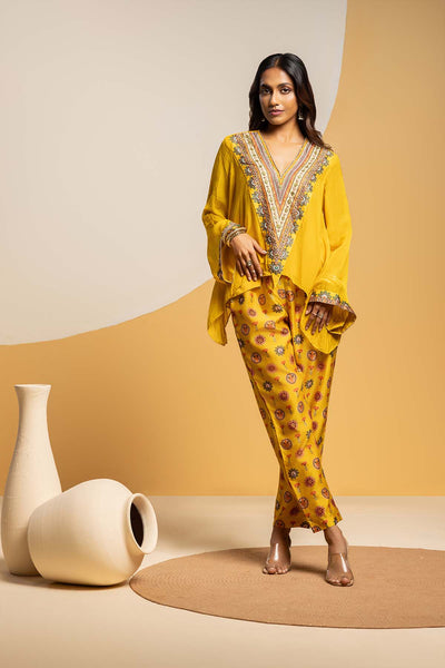 Sougat Paul Taarani Embellished V-neck Co-ord  Set indian designer wear online shopping melange singapore 