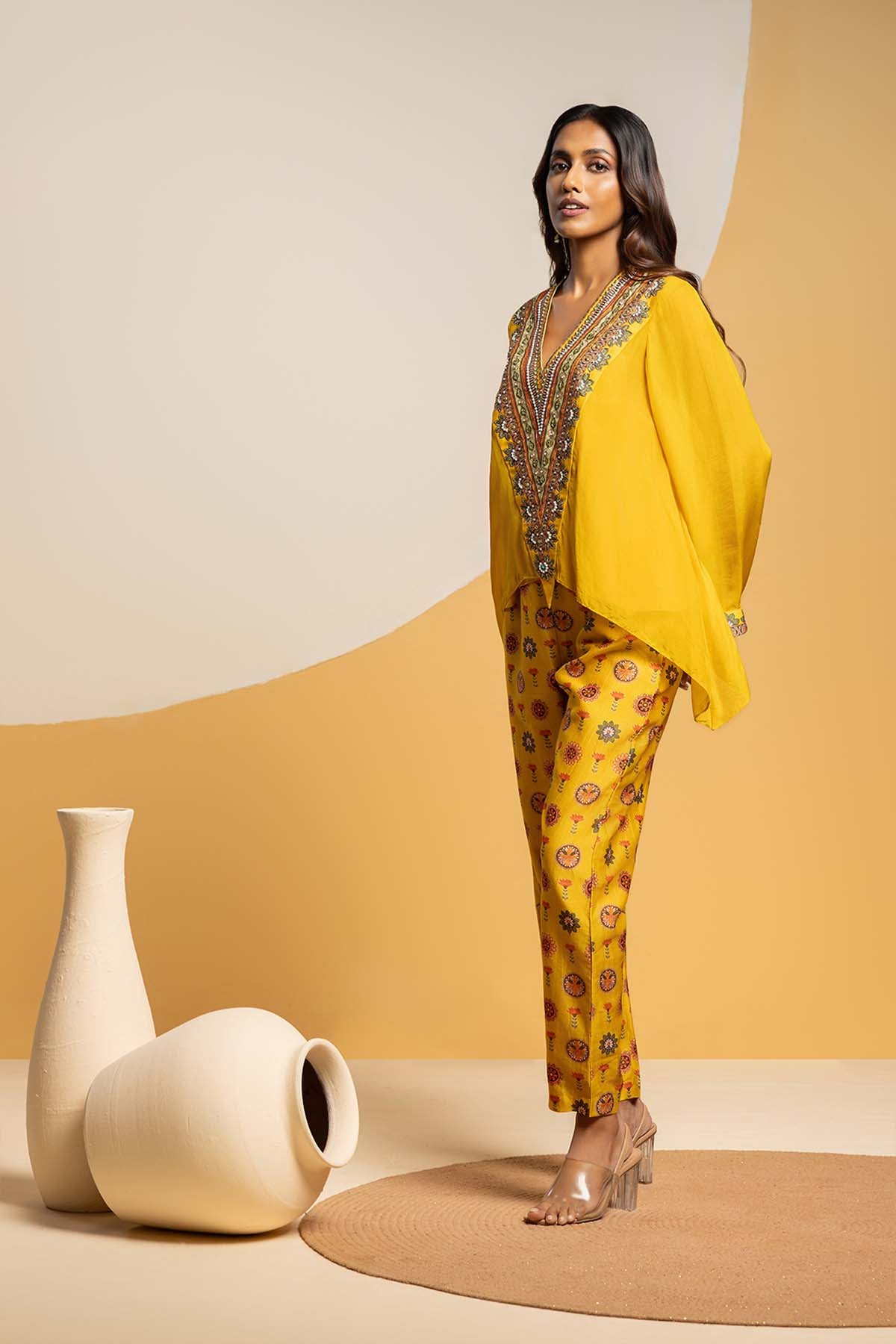 Sougat Paul Taarani Embellished V-neck Co-ord  Set indian designer wear online shopping melange singapore 