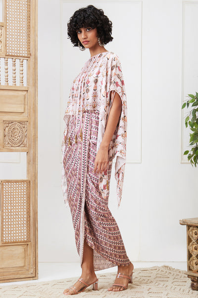 Sougat Paul Tabriz Embellished Drape Dress Set indian designer wear online shopping melange singapore