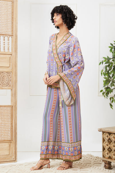 Sougat Paul Tabriz Embroidered Angarkha Set indian designer wear online shopping melange singapore