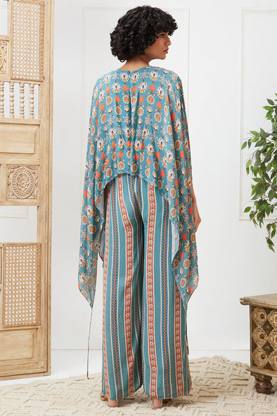 Sougat Paul Tabriz Embroidered Jumpsuit With Belt indian designer wear online shopping melange singapore