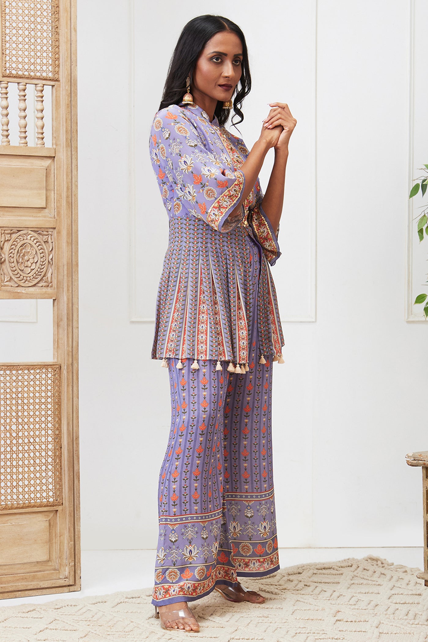 Sougat Paul Tabriz Embroidered Kurta Set indian designer wear online shopping melange singapore