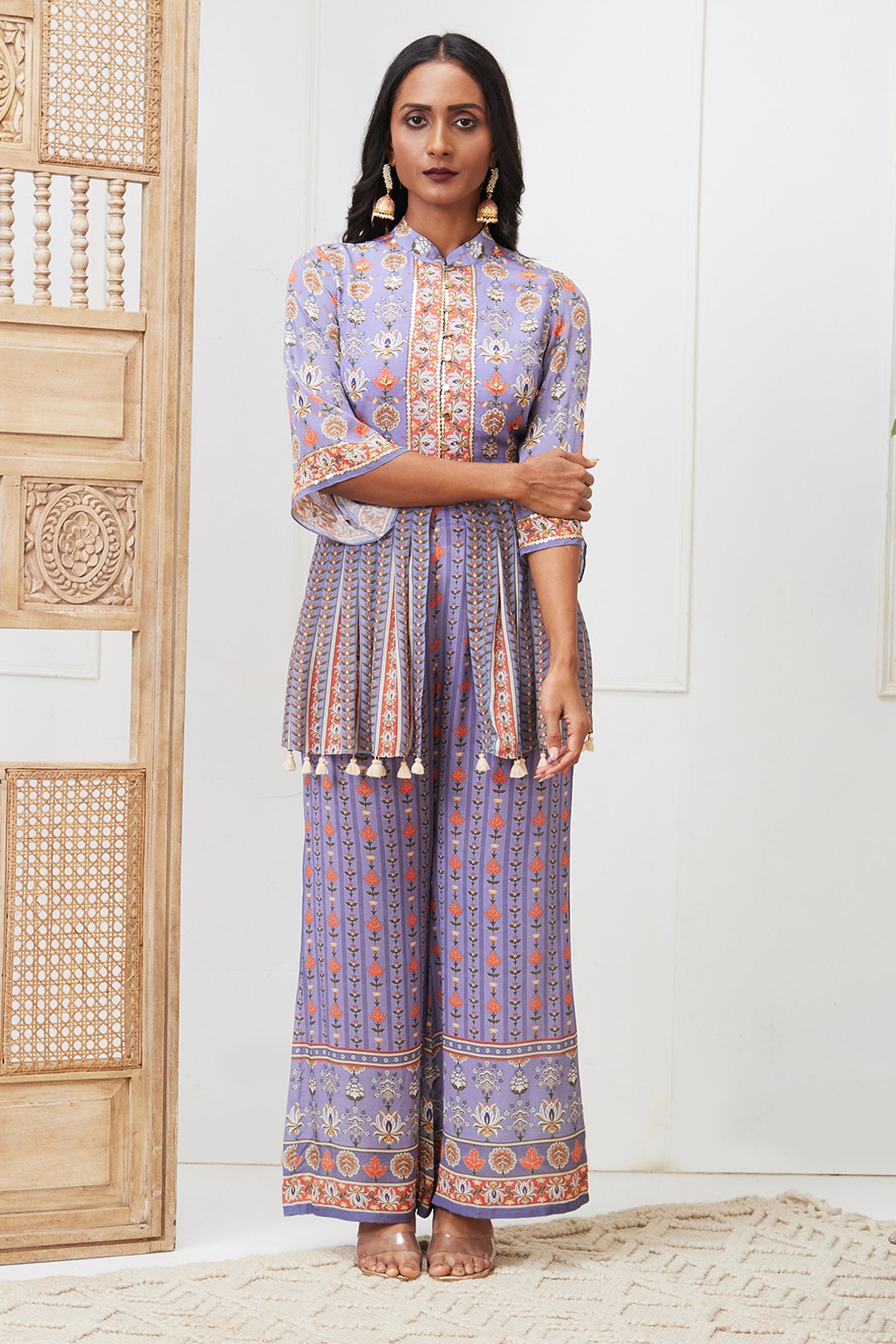 Sougat Paul Tabriz Embroidered Kurta Set indian designer wear online shopping melange singapore